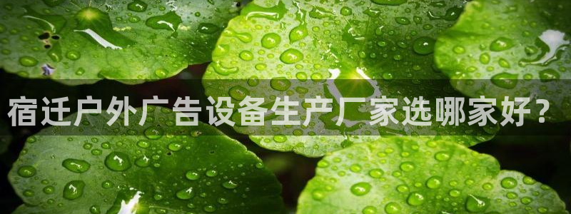 杏宇平台代理怎么赚钱：宿迁户外广告设备生